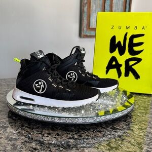 Zumba Fitness air funk Black and White High-Top Dance Sneakers GUC 5